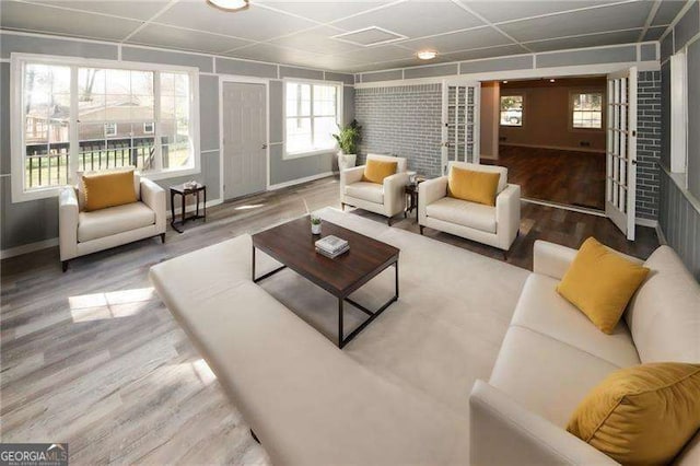 1616 W Kellogg Cir, Douglasville, GA 30134 - living area featuring baseboards and wood finished floors