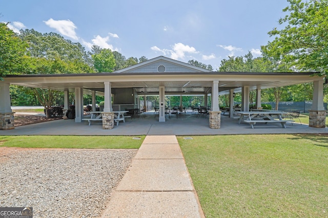 4810 Duncans Lake Dr, Buford, GA 30519 - surrounding community featuring a patio area and a gazebo
