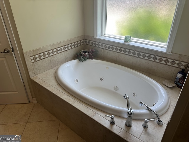 bathroom featuring a jetted tub