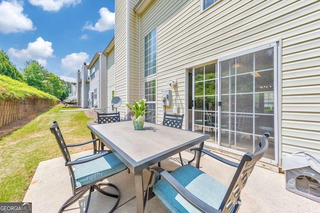 view of patio / terrace featuring outdoor dining area