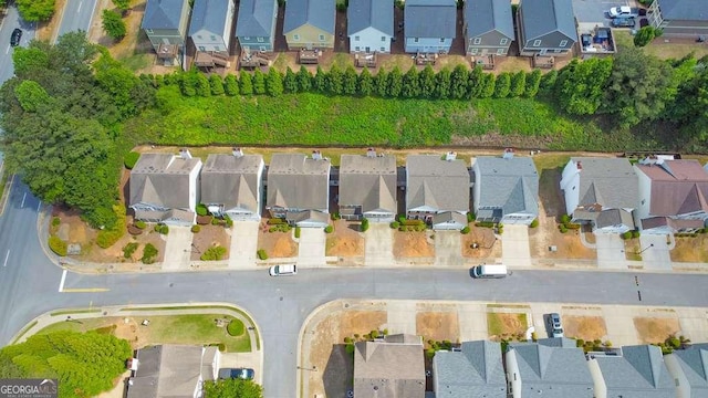 aerial view with a residential view
