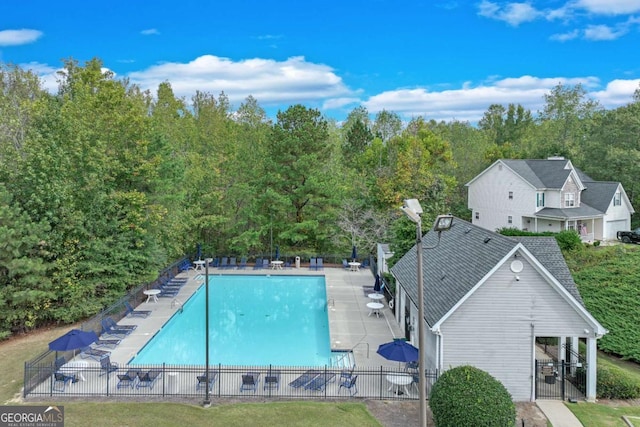 3238 Sharp Creek Ln, Buford, GA 30519 - community pool featuring a patio and fence