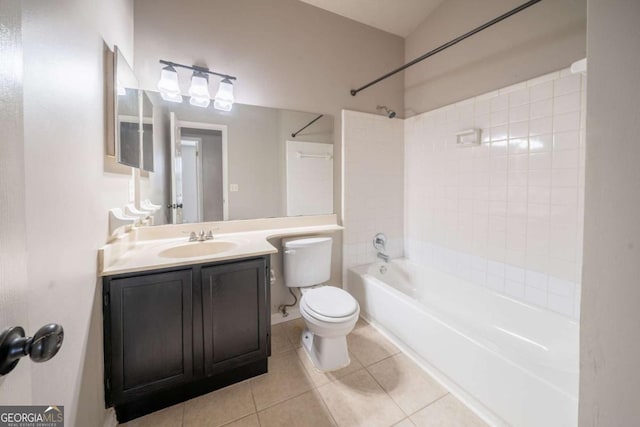 2132 Sara Ashley Way, Lithonia, GA 30058 - full bath featuring tile patterned floors, bathing tub / shower combination, toilet, and vanity