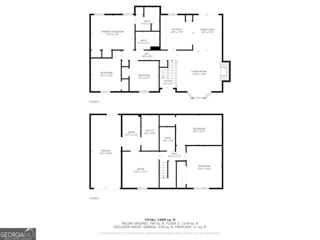 2132 Sara Ashley Way, Lithonia, GA 30058 - floor plan / room layout