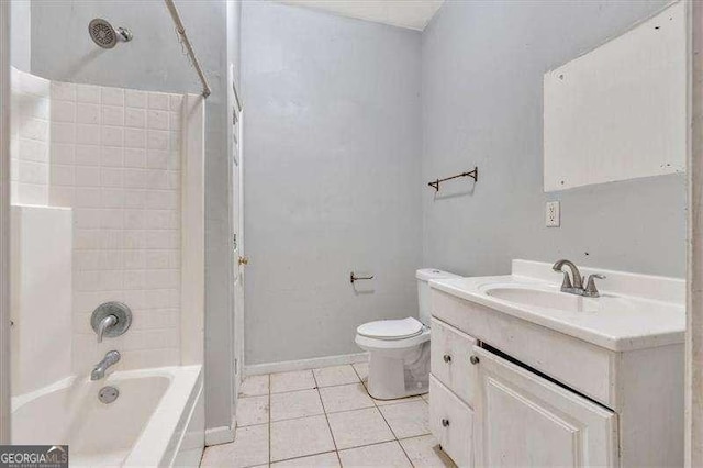 902 Allene Ave SW, Atlanta, GA 30310 - full bathroom featuring vanity, toilet, tile patterned floors, baseboards, and tub / shower combination