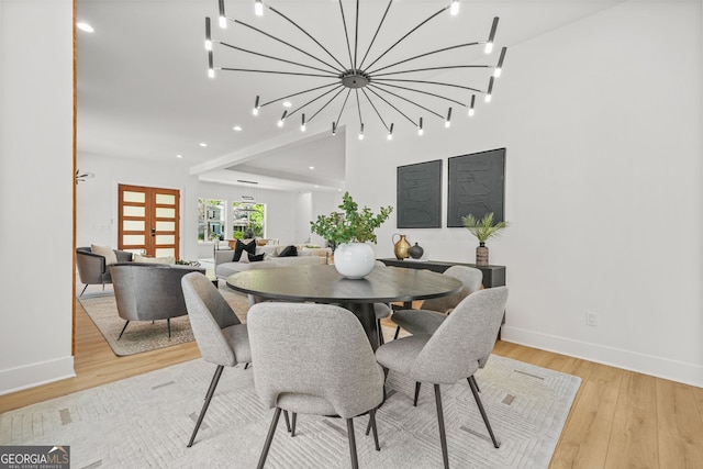 34 Candler Rd NE, Atlanta, GA 30317 - dining room with baseboards, recessed lighting, light wood-style flooring, and track lighting