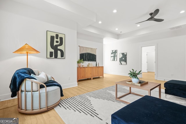 34 Candler Rd NE, Atlanta, GA 30317 - living room featuring recessed lighting, baseboards, visible vents, and wood finished floors