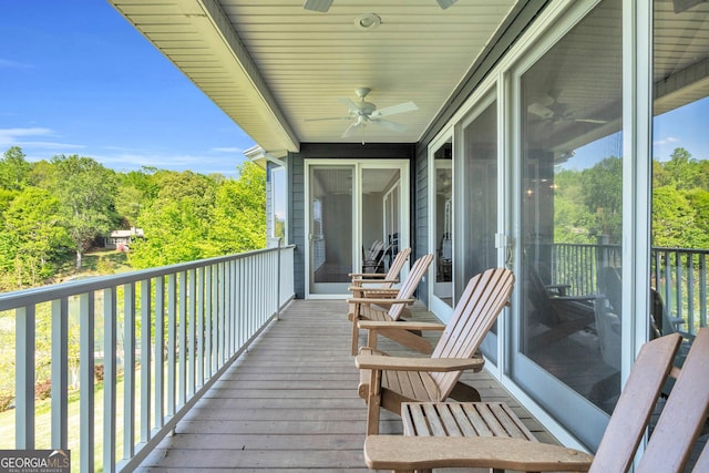 703 Cherokee Hls, Hiawassee, GA 30546 - balcony featuring ceiling fan