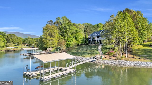 703 Cherokee Hls, Hiawassee, GA 30546 - dock area with a water and mountain view