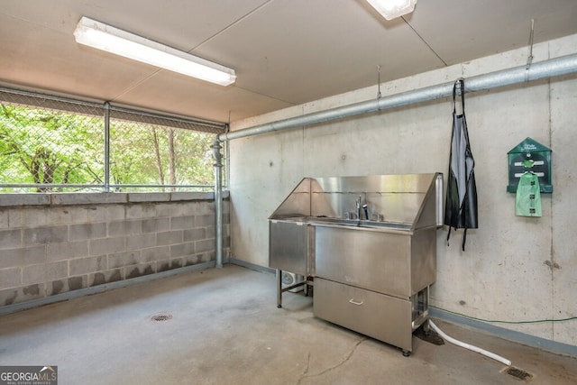 miscellaneous room featuring concrete flooring