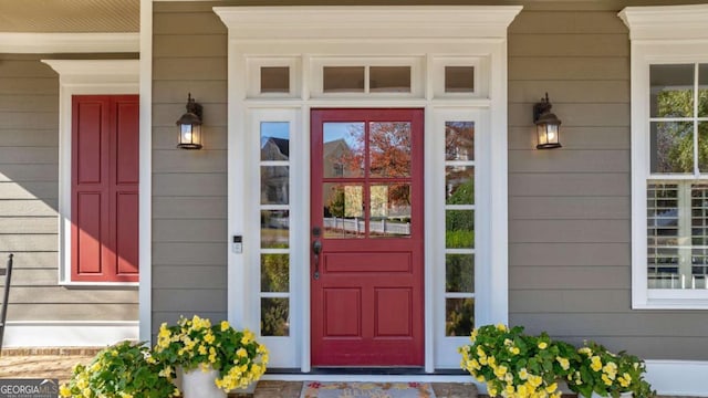 431 Tralee Ct, Statham, GA 30666 - doorway to property featuring covered porch