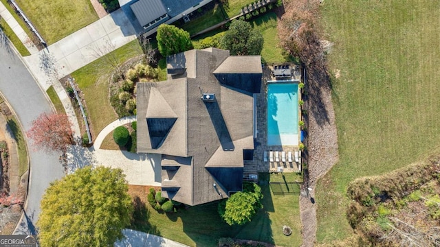 431 Tralee Ct, Statham, GA 30666 - view from above of property featuring a pool
