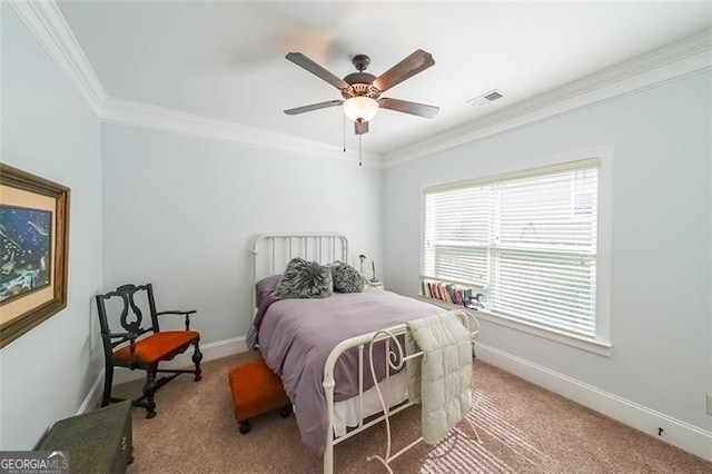 17 Lexington Ct, Dallas, GA 30157 - carpeted bedroom featuring ornamental molding and ceiling fan