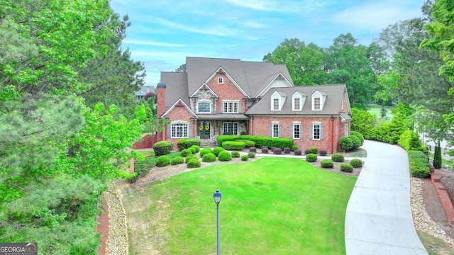 1898 Sam Snead Dr, Braselton, GA 30517 - traditional-style house with driveway, brick siding, and a front yard