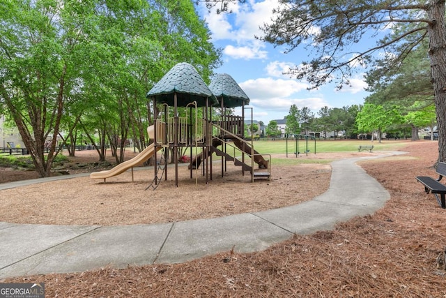 view of communal playground