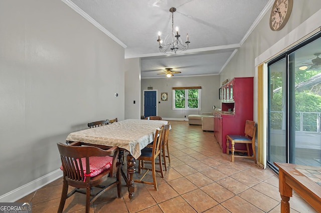 100 Tanglewood Rd, Eatonton, GA 31024 - living room featuring crown molding, ceiling fan, and light tile patterned floors