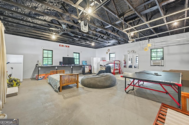 100 Tanglewood Rd, Eatonton, GA 31024 - interior space with concrete floors, cooling unit, and a wealth of natural light
