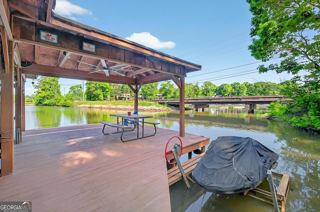 100 Tanglewood Rd, Eatonton, GA 31024 - dock area with a gazebo and a water view