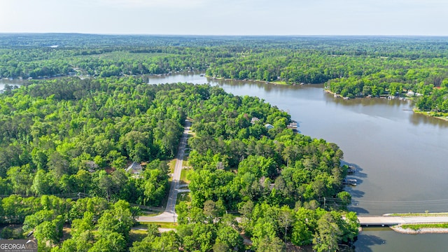 100 Tanglewood Rd, Eatonton, GA 31024 - birds eye view of property featuring a water view and a view of trees
