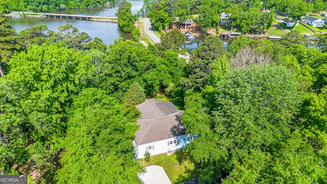 100 Tanglewood Rd, Eatonton, GA 31024 - drone / aerial view with a water view