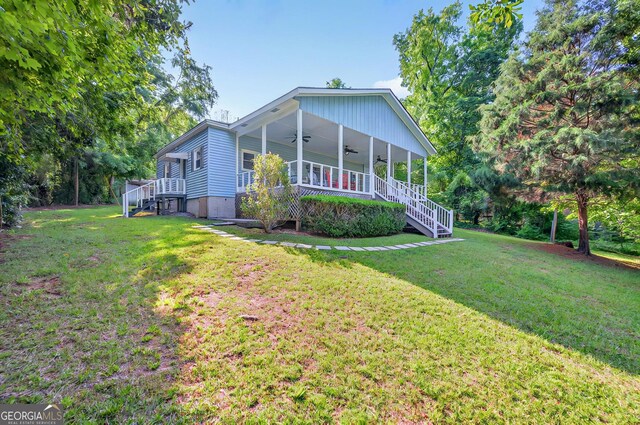 100 Tanglewood Rd, Eatonton, GA 31024 - view of yard featuring a ceiling fan