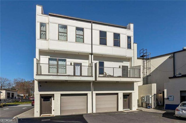 exterior space featuring a garage
