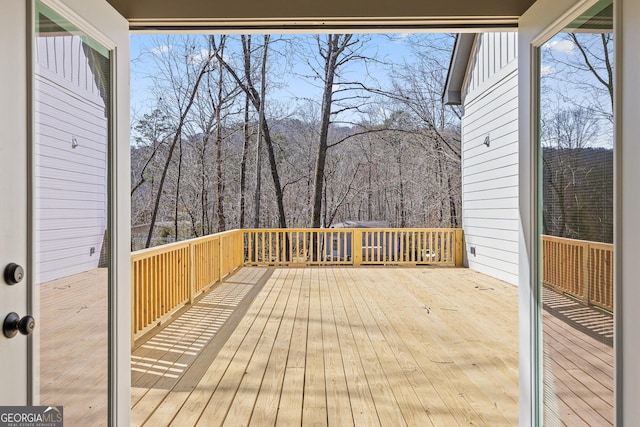 view of wooden deck