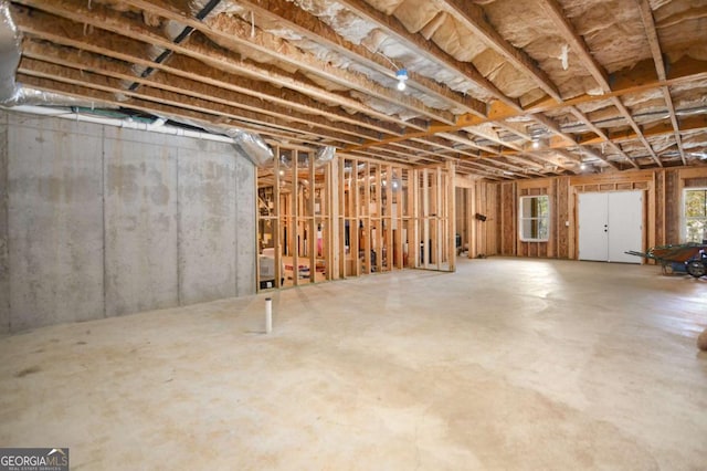 view of basement
