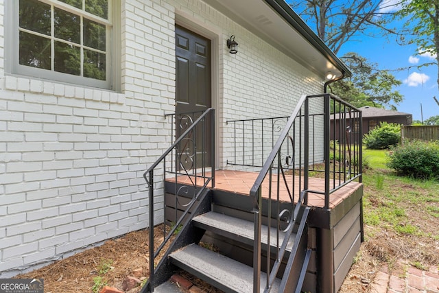 380 Grady Ave, Fayetteville, GA 30214 - doorway to property with brick siding