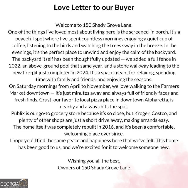 150 Shady Grove Ln, Alpharetta, GA 30009 - view of miscellaneous listing collateral