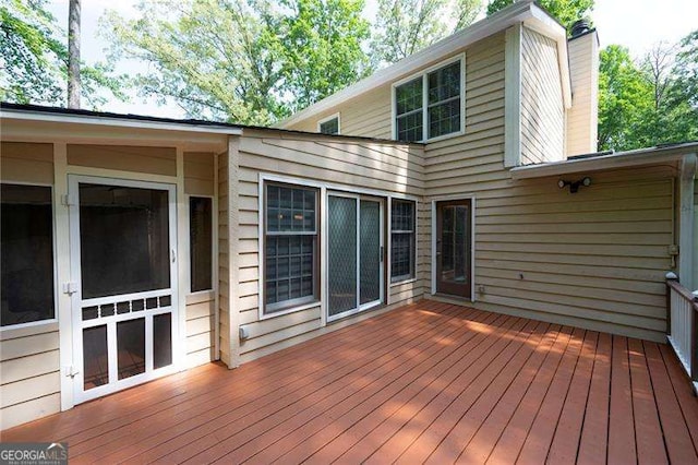 view of wooden deck