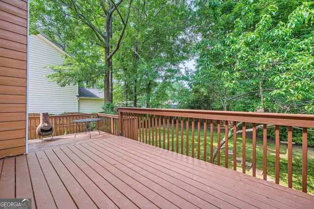 1259 Crescentwood Ln, Decatur, GA 30032 - view of wooden deck