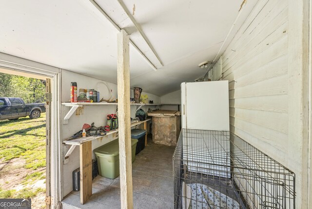 view of storage area