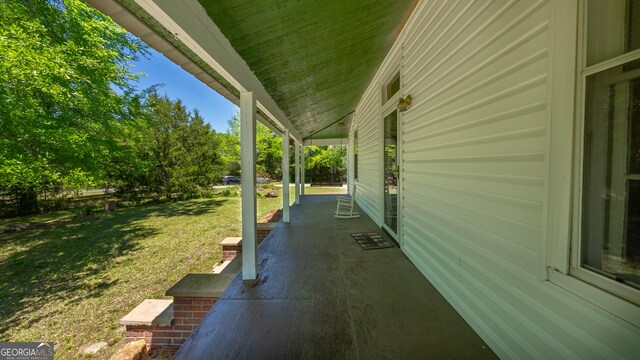 view of patio with a porch