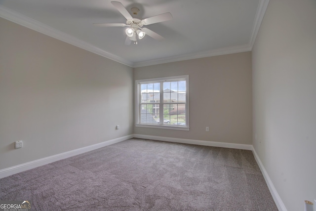 3204 Village Blvd SE, Rome, GA 30161 - unfurnished room featuring carpet, ornamental molding, and a ceiling fan