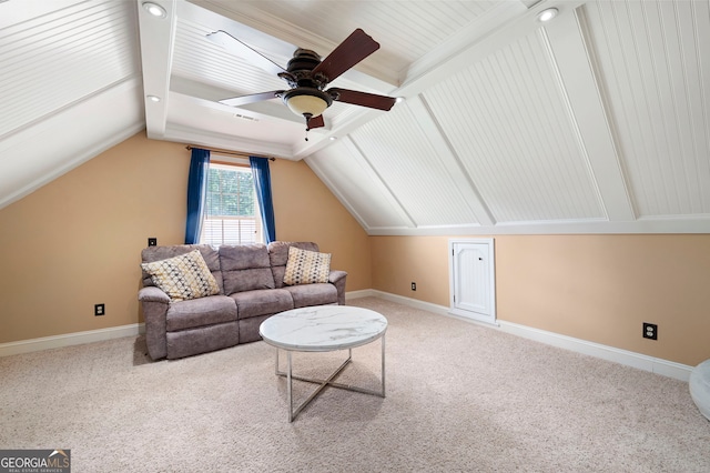 96 Grover Way, Dallas, GA 30157 - carpeted living room featuring ceiling fan and baseboards