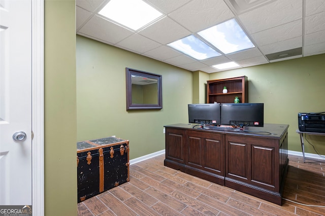 96 Grover Way, Dallas, GA 30157 - office space with wood tiled floors, baseboards, and a paneled ceiling