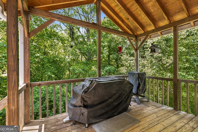 588 Peachtree Dr SE, White, GA 30184 - wooden deck with a grill