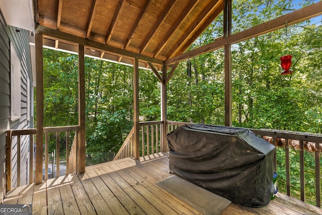 588 Peachtree Dr SE, White, GA 30184 - wooden deck featuring a grill