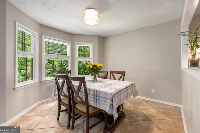 588 Peachtree Dr SE, White, GA 30184 - dining area featuring light tile patterned flooring and a textured ceiling