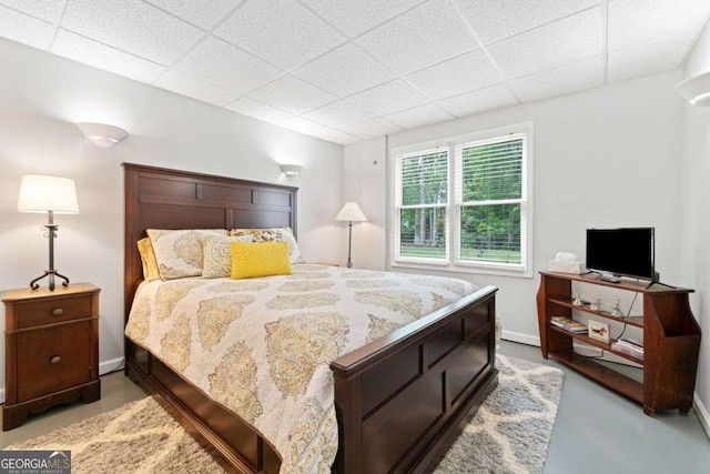 1126 Gate Post Ct, Powder Springs, GA 30127 - bedroom with baseboards and a drop ceiling