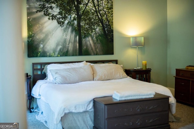 bedroom featuring carpet