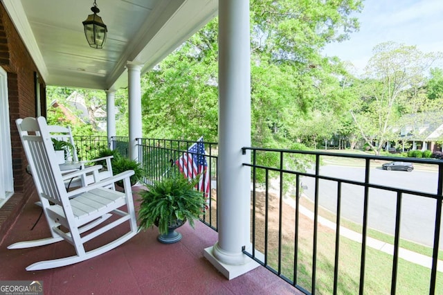 view of balcony