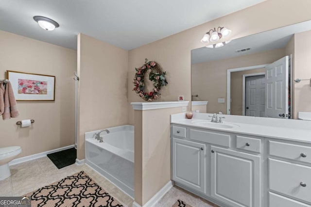 661 Village Field Ct NW, Suwanee, GA 30024 - full bath featuring vanity, toilet, a bath, and visible vents