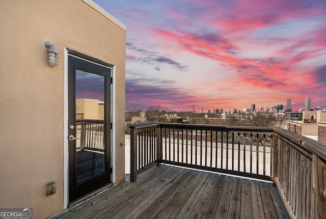 791 Wylie St SE Unit 912, Atlanta, GA 30316 - deck at dusk with a view of city
