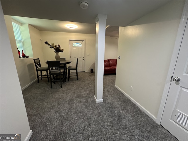 2833 Oldknow Dr NW, Atlanta, GA 30318 - carpeted dining space with baseboards and visible vents