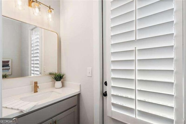 bathroom featuring vanity