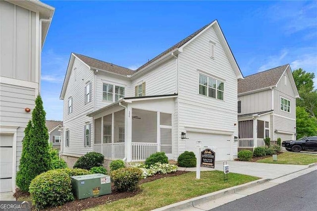 view of front of house featuring an attached garage and driveway