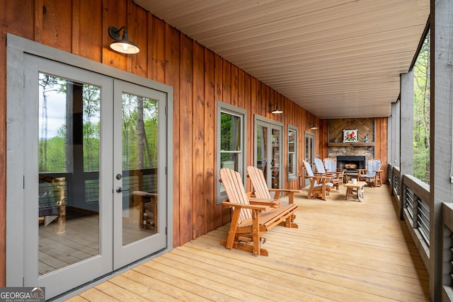 454 N Old Aska Rd, Blue Ridge, GA 30513 - sunroom featuring french doors