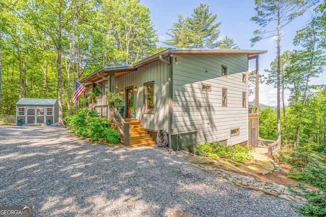 454 N Old Aska Rd, Blue Ridge, GA 30513 - view of home's exterior featuring a shed and an outdoor structure